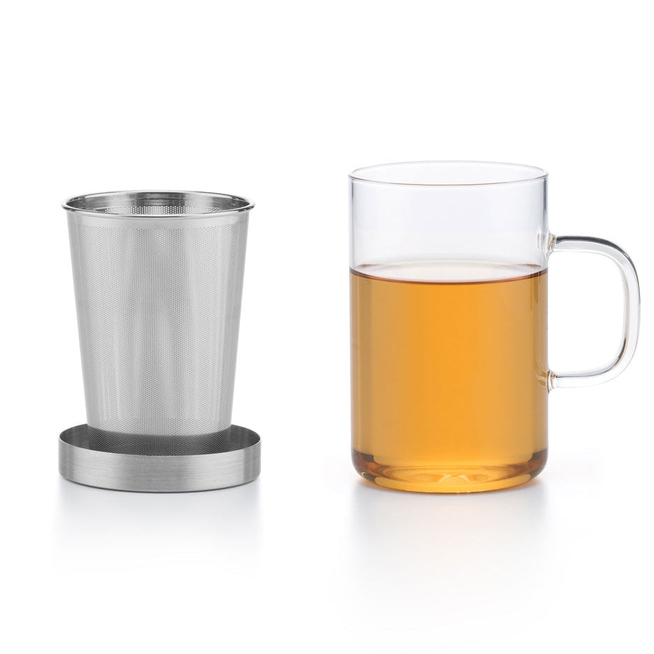 Glass Tea Infuser Mug - 500ml - Tea Theory